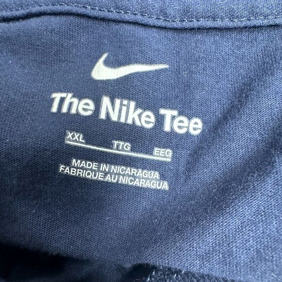 NWT NIKE Navy Blue Univ of Michigan 2023 Basketball Champions T-Shirt - Size XXL - Picture 2 of 6